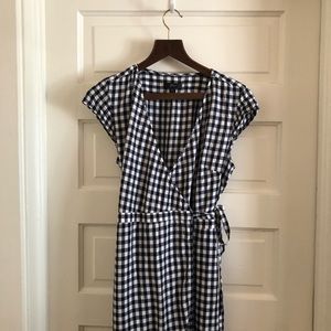 J. Crew Cotton Gingham Wrap Dress